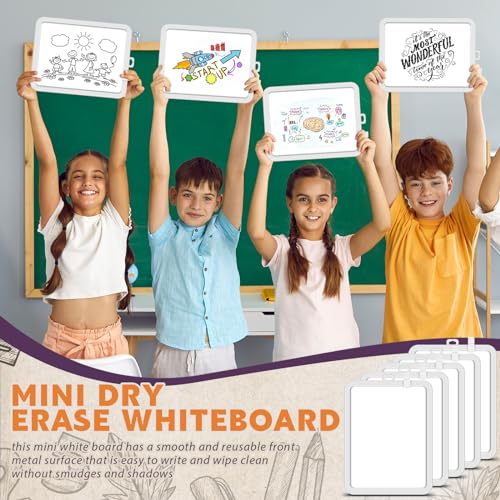 Tableau blanc magnétique effaçable à sec petit format double face pour enfant et étudiant - 6