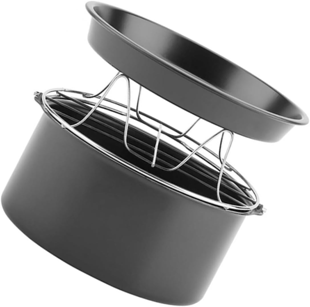 Happyyami 1 Set Baking Pan Set Non Stick Cake Pans Air Fryer Accessories with Steam Rack for Pizza Soups Stews and More Cooking Needs Your Kitchen Happyyami 1 Set Baking Pan Set Non Stick Cake Pans Air Fryer Accessories with Steam Rack for Pizza Soups Stews and More Cooking Needs Your Kitchen