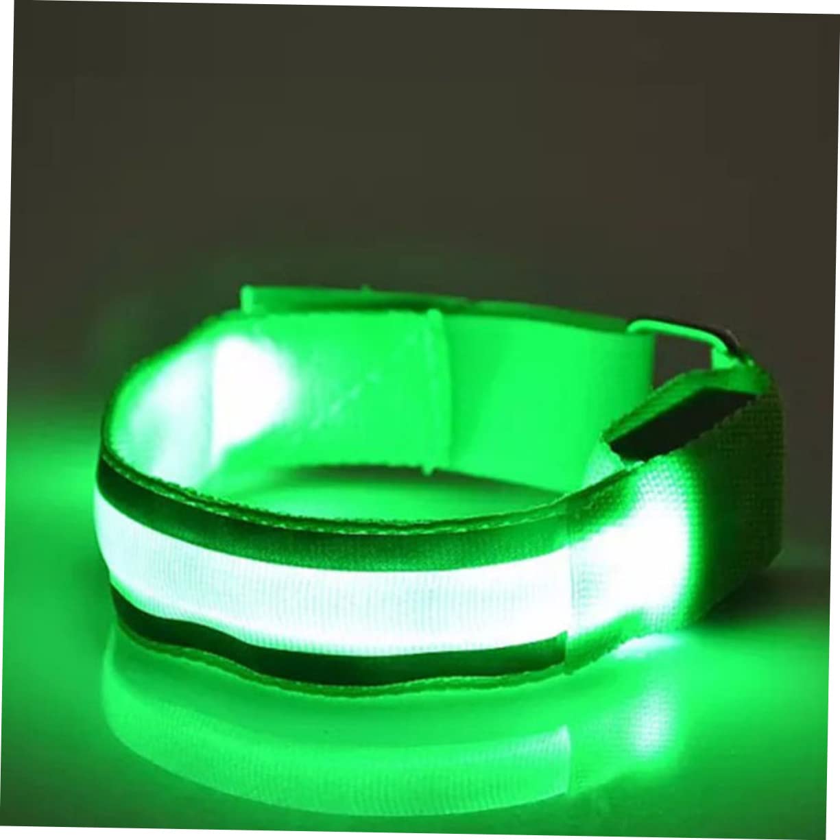 Toddmomy Brassard LED Et Tissu LED Bracelet LED Ceinture Réfléchissante LED Brassard Lumineux en Nylon