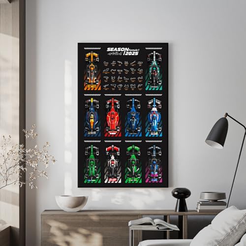 Image of Display Wallboard for Lego Speed Champions Ultimate Formula 1 Collector's Pack, Wall Mount for Lego Collectible F1 Model Car Kit (Car Not Included)
