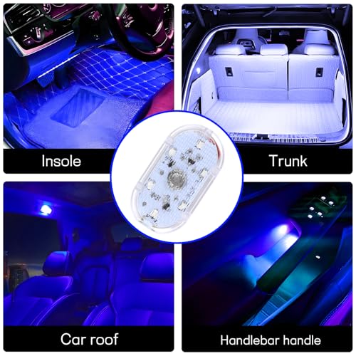 Lámparas LED interiores inalámbricas para auto 4 unidades miniatura 7