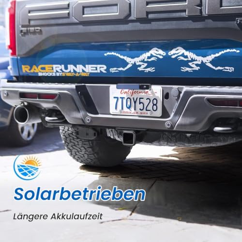 AUTO-VOX 5' Solar Rückfahrkamera Kabellos Set, 3 Mins DIY Installation Akkubetrieben, IP69K...