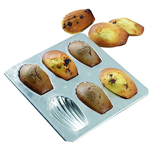 Plaque madeleines professionnelle en fer blanc 360 * 195 mm