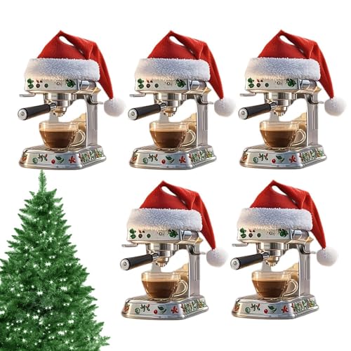Máquinas de café - Máquinas de café | 5 de árbol de Navidad de acrílico | navideño para | con Filtro | Decoración navideña Plana 2D, d