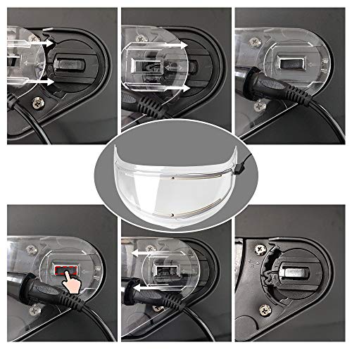 Ilm Heated Shield Visor Anti Fog For Model-129 Snowmobile Snowboard Ski Full Face Motorcycle Helmet (Clear) #TOP5