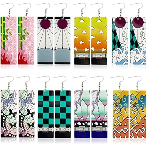 Pendientes de Anime 8 Pares de Acrílico Cover