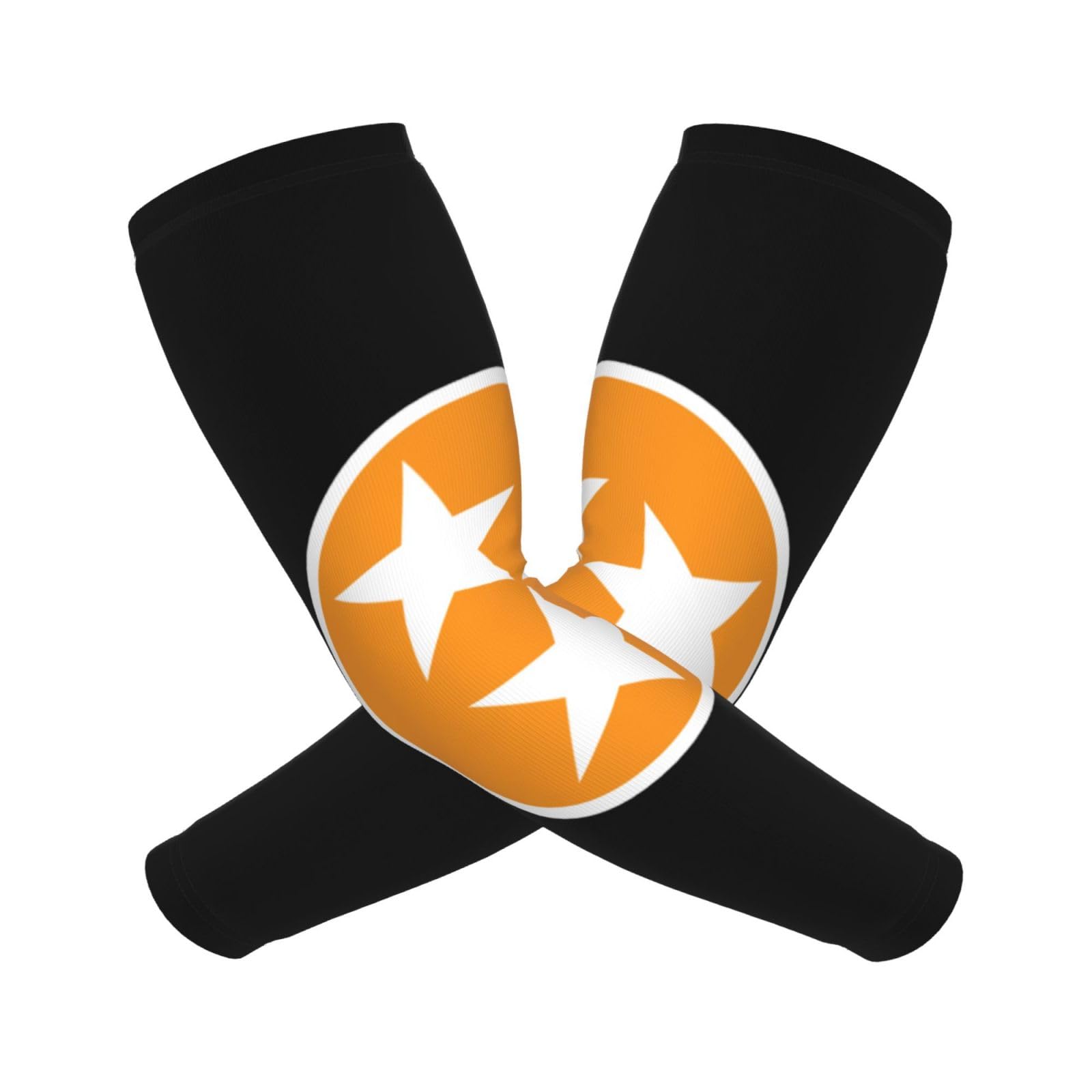 CUTEDWARF Tennessee Orange Star Flag Sun Protection Arm Long Sleeve Protector Unisex Outdoor Sports Protective Sleeve Guard