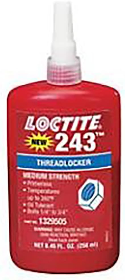 243 Blue Threadlocker, Medium Strength - Primerless, Size - 250ml Bottle