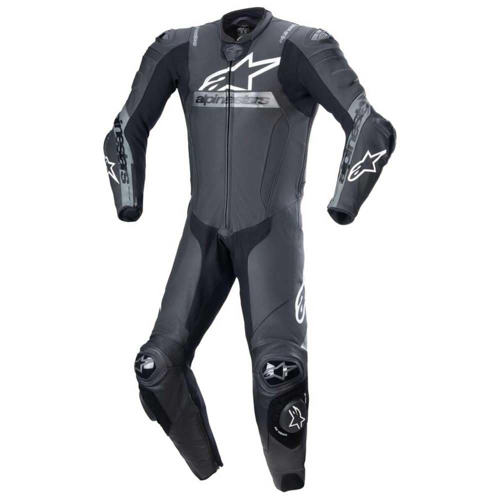 Alpinestars Missile V2 Ward 1-Piece Leather Suit (Black/Metallic Gray, 58)