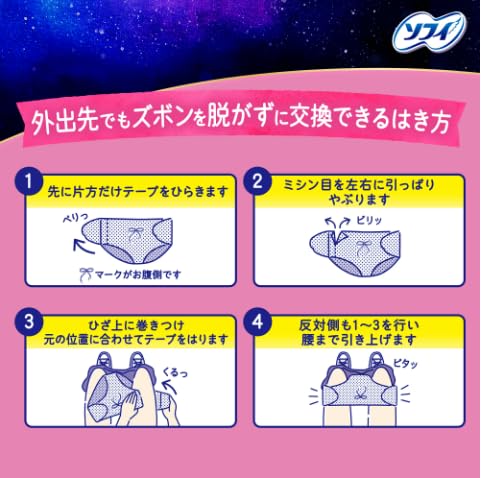 Amazon | おでかけ交換ショーツ お試しパック MLサイズ 昼用 2コ入×2袋