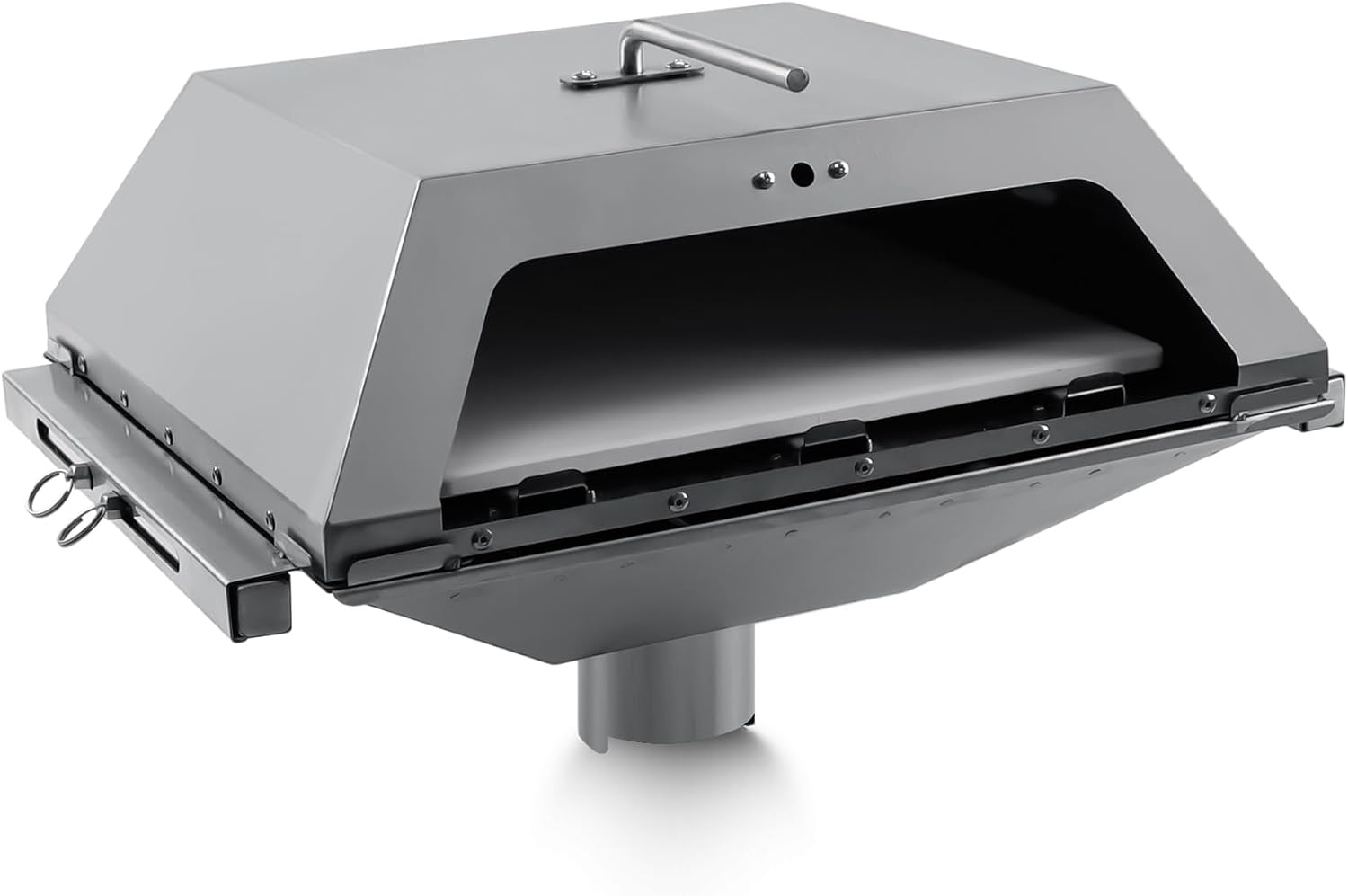 Wood Fired Pizza Oven Attachment for Traeger, Pit Boss, Camp Chef, Green Mountain/GMG, Rec-Tec, Z Grills, Smokin Brothers Pellet Grills, Converts Pellet Grills Smoker to Outdoor Pizza Maker Accessory