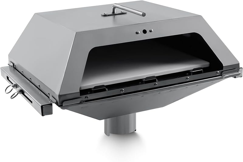Wood Fired Pizza Oven Attachment for Traeger, Pit Boss, Camp Chef, Green Mountain/GMG, Rec-Tec, Z Grills, Smokin Brothers Pellet Grills, Converts Pellet Grills Smoker to Outdoor Pizza Maker Accessory