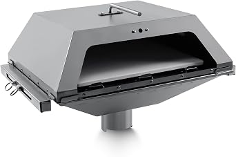 Wood Fired Pizza Oven Attachment for Traeger, Pit Boss, Camp Chef, Green Mountain/GMG, Rec-Tec, Z Grills, Smokin Brothers Pellet Grills, Converts Pellet Grills Smoker to Outdoor Pizza Maker Accessory