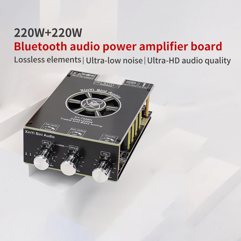 Module Amplificateur Audio Bluetooth XY-T220H 220 W X 2 Réglage Haute et Basse Fréquence Stéréo Double Canal TPA3251-A