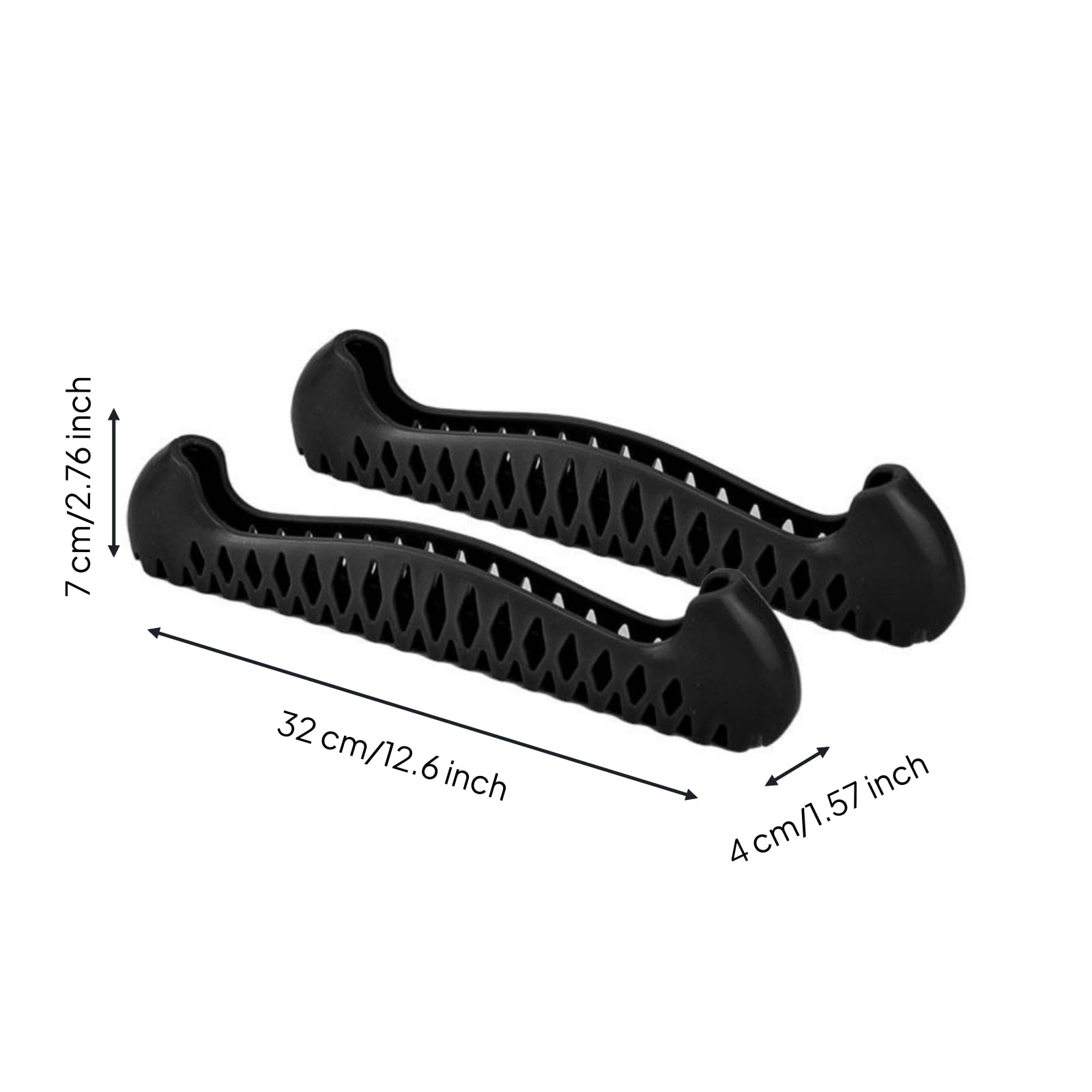 Funda Protectora para Patines de Hielo con Material Antidesgaste Cierre Seguro Fácil de Poner y Quitar Adecuada para Desplazamientos Frecuentes y Almacenaje en Casa, 34-40, Negro