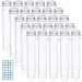 Rainbow-B 25pcs 25x140mm (45ml) Clear Plastic Test Tubes with Caps, with 1 Sheet of 32 Label Stickers for Science Experiment, Party, Candy Storage