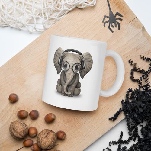 Image of Printed Coffee Funny Elephant Mug | Christmas | New Year - 350ml Capacity
