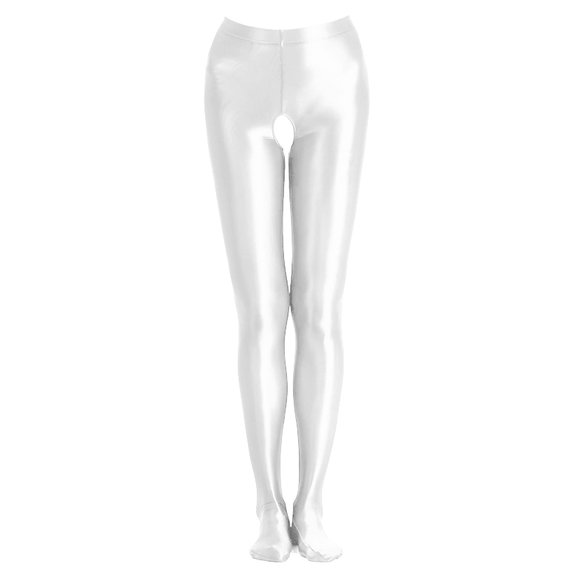 cloudmall Women Sexy Semi Opaque Pantyhose Running Tights Yoga Leggings Oil Shiny Stocking