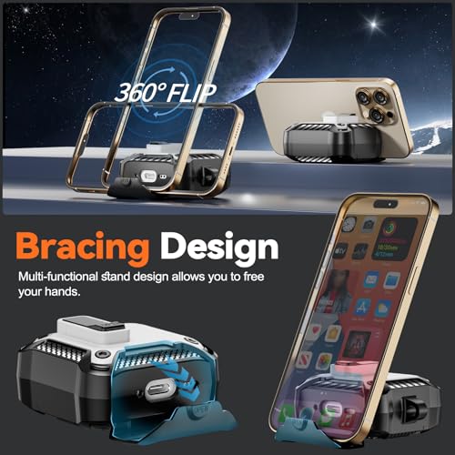 Image of for AirPods 4 Case with Lock & Phone Stand(White) | Automatic Snap Switch Lock,Carbon Fiber Texture Design Cover with Cleaner Kit