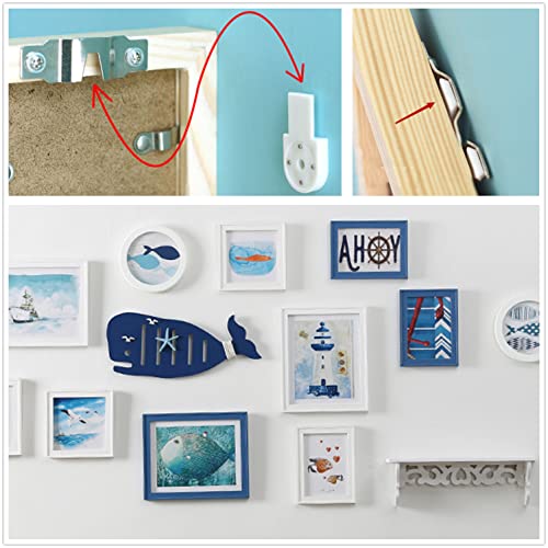 Image of Nails For Hanging Pictures,Picture Hooks Hardwall Hangers for Hardware Concrete Wall Hooks Invisible Nail Hangers Non-Trace Wall Picture Hanger No Damage Stucco 0.98 inch x 0.59 inch (L*W)(50pcs,0.98 inch x 0.59 inch