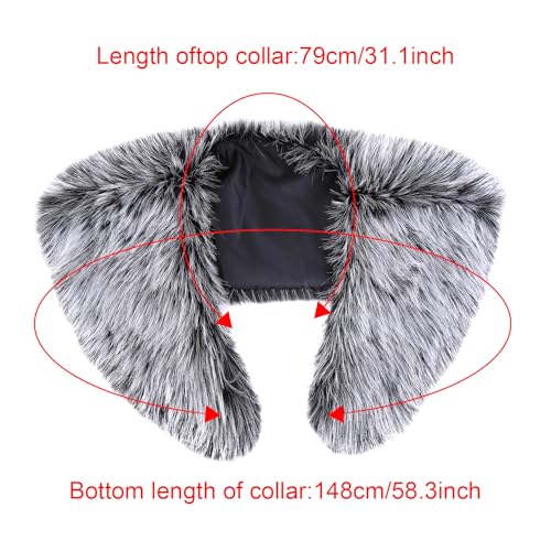 Asudaro Herren Wikinger Umhang mit Kunstfell – Schulterkragen für Mittelalter Krieger Kostüm, Kunstfell Kragen, Wikinger Krieger Schulterüberwurf Männer Schal Capelet Wrap Kostüm Accessoire Braun