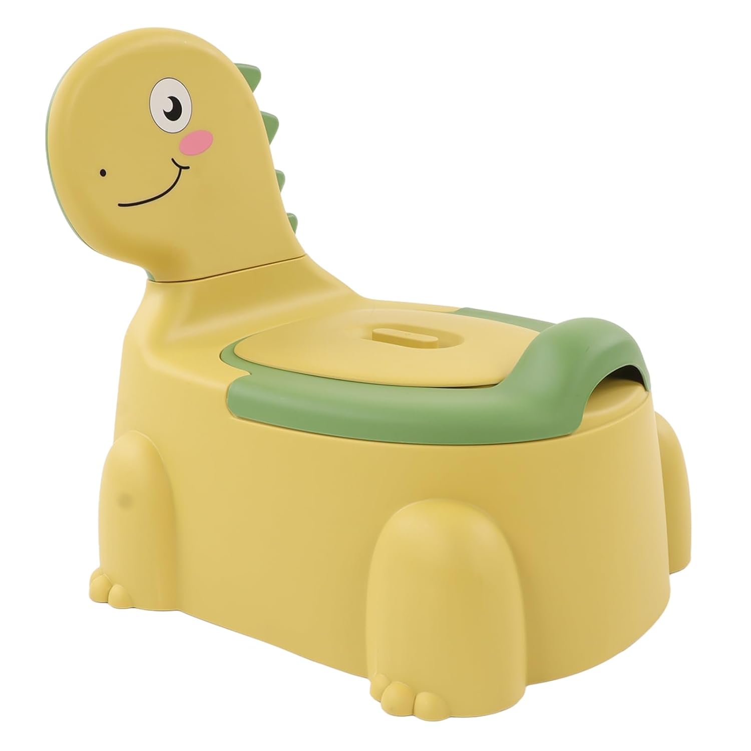 Yinhing Potty Training Toilet with Dinosaur Design Ergonomic Non Slip Toddler Potty Chair Portable and Easy to Plastic for Kids Fun and Stylish Bathroom Essential (Yellow)