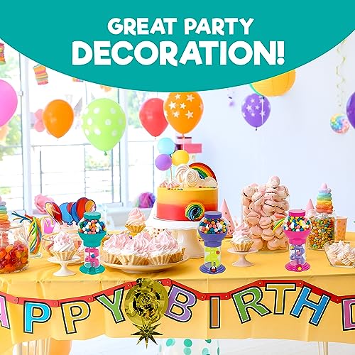 image for Playbees Twirling Gumball Machine - 10 Inch Candy Dispenser for Kids -