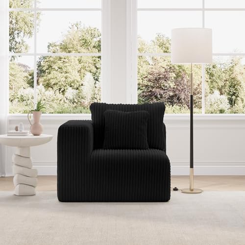 Image of Novilla Modular Sectional Sofa, Modern Cloud Sectional Couch with Smarts Coil Support, Upholstered Boneless Couch for Living Room Apartments Bedroom, No Assembly Required (Left-Arm Chair)