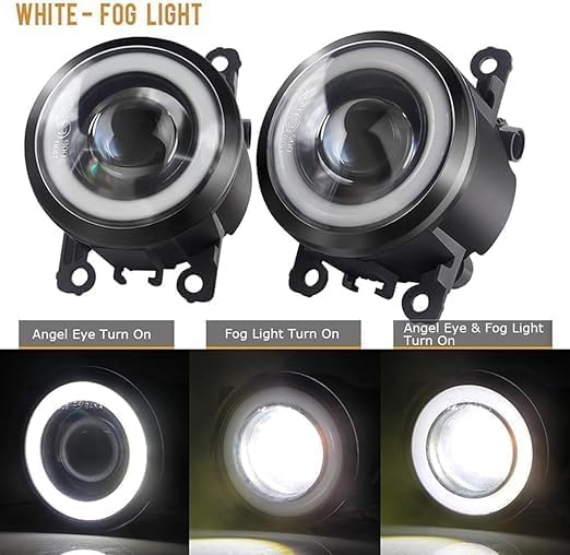 LINGYUE Car Front Fog Lights for Mitsubishi L200 2005-2012,Car Front Bumper Fog Light Daytime Running Drive Lamp,Spotlamp Spotlight,Pair