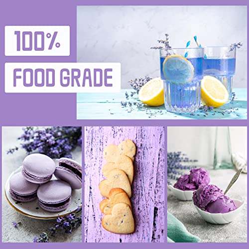Image of Olvvla - Dried Lavender Flowers, 5oz /142g, Food-Grade Lavender Buds | Fragrant food-grade lavender buds for tea, baking and lemonade, ideal for relaxing routines
