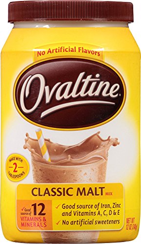 Nestle Ovaltine Classic Malt Beverage, 12-Ounce Canisters (Pack of 6)