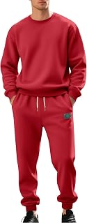 Men's Tracksuits 2 Piece Set Long Sleeve Crewneck Sweatshirt & Sweatpants Jogging Suit