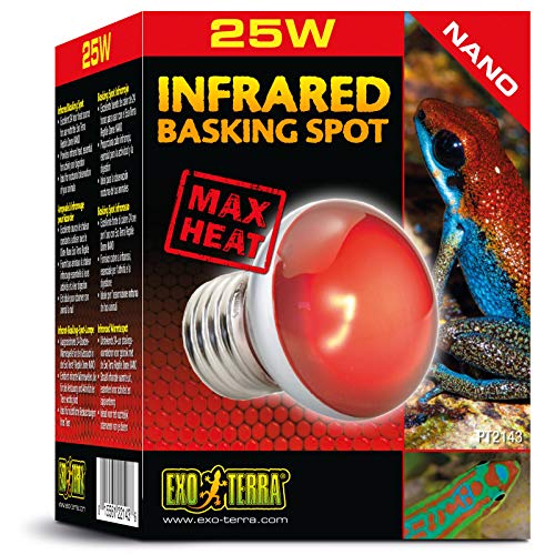 Exo Terra Infrared Basking Spot Nano, infraroodlamp, voor gebruik in Exo Terra Reptile Dome Nano, 25 W, E27-fitting, 1 stuk (1 stuks) - Afbeelding 3