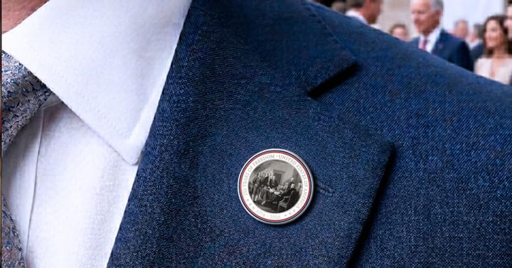 Image of PinMart Semiquincentennial Lapel Pin - USA 250th Anniversary Merchandise
