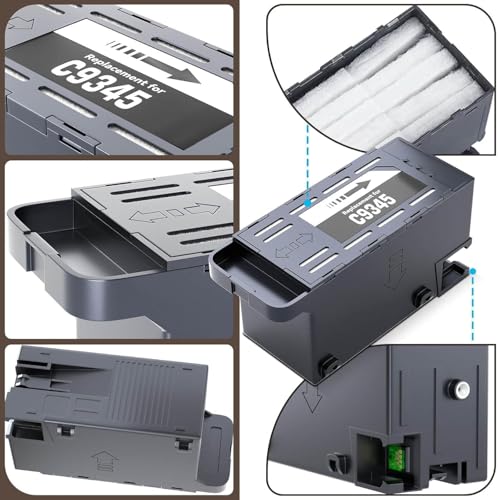 Image of Maintenance Box C9345 Compatible for Epson L15150, L15160 Ecotank Pro Et-5800 Et-5880 Et-5850 Et-16600 Et-16650, Workforce St-c8000, L15150, L15160 Printer (C9345 Maintenance Box with Chip)