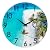 12" Outdoor Clock Waterproof - Beach Coastal Theme Nautical Blue Wall Clocks for Patio Pool Garden Bathroom Decor,(Glass)