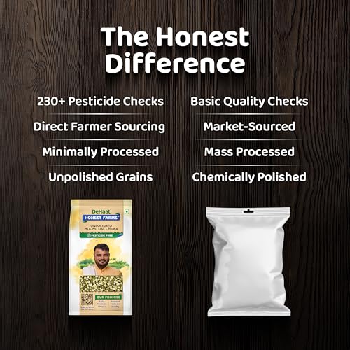Image of DeHaat Honest Farms Pesticide Free Unpolished Moong Dal Chilka 1 KG (Pack of 2)