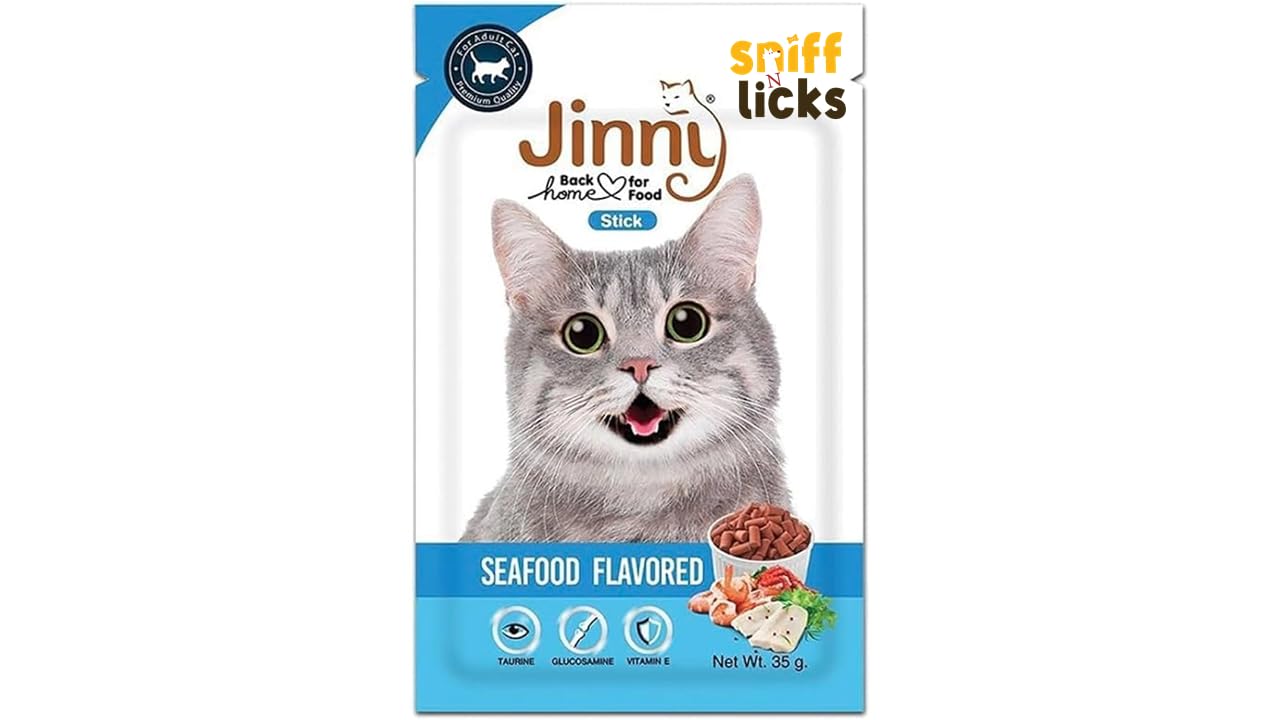 Jerhigh Jinny Cat, Real Chicken and Tuna Meat, Packed with Taurine, Vitamin E and Fish Oil, Sea Food (35g - Pack of 3) by Sniff N Licks (B0CT2C8KBC) Amazon Price History, Amazon Price Tracker