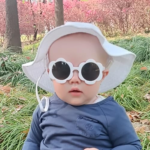 Image of Baby & Toddler Wide Brim Sun Hats UPF 50+ Sun Protection Bucket Cap Cute Adjustable Hat in Seersucker