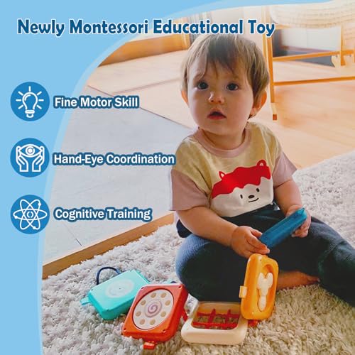 Image of Busy Board for 1 Year Old, Airplane Plane Car Travel Toy, Montessori Toys for 1 2 3 Year Old Girl Boy, Sensory Toys for Toddlers 1-3, 1st Birthday for Boys Girls Kids