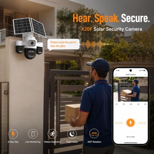 Image of XUGA Cybernautt X20F 16MP 4 Lens 4G PTZ Camera | heavy-duty Dual Solar Powered | 18X Optical Zoom | Color Night Vision | Motion Detection | Weatherproof | Upto 256GB SD