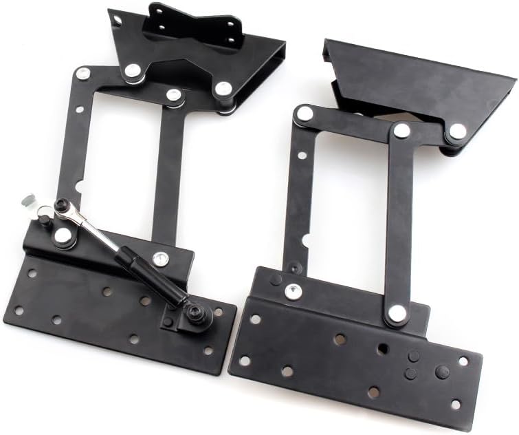 2PCS Folding Table Hinge Hydraulic Fold Lift Up Top Mechanism Lifting Shelf For Coffee Computer Table Hinge Furniture Hardware - (Color: Hydraulic 130N)