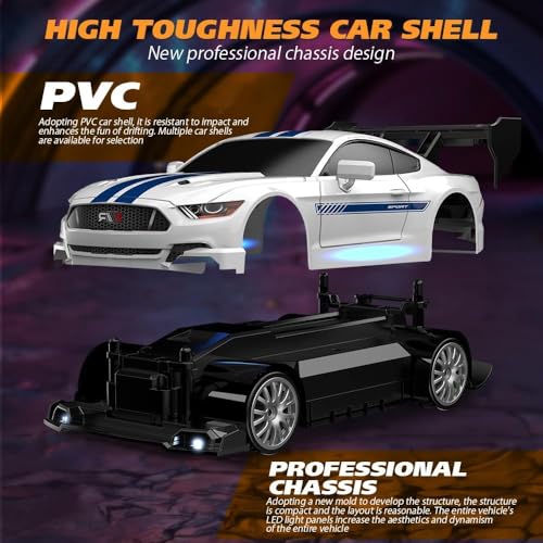 Image of Bestie toys Remote ControlledCar 25+km /h 1 /24 RC Drift Car 4WD High Speed Racing Car Playtime Cool LED Lights Replaceable Tyres Rechargeable Children's Gift