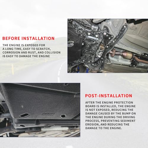 Image of ML3Z-7222-D Splash Panel Shield Under Diaper Compatible with Ford F150 2015-2020 with Gasoline Engine Replace ML3Z7222D (Not Fit Raptor Model /Not Fit 3.0L Diesel) Black Splash Guard