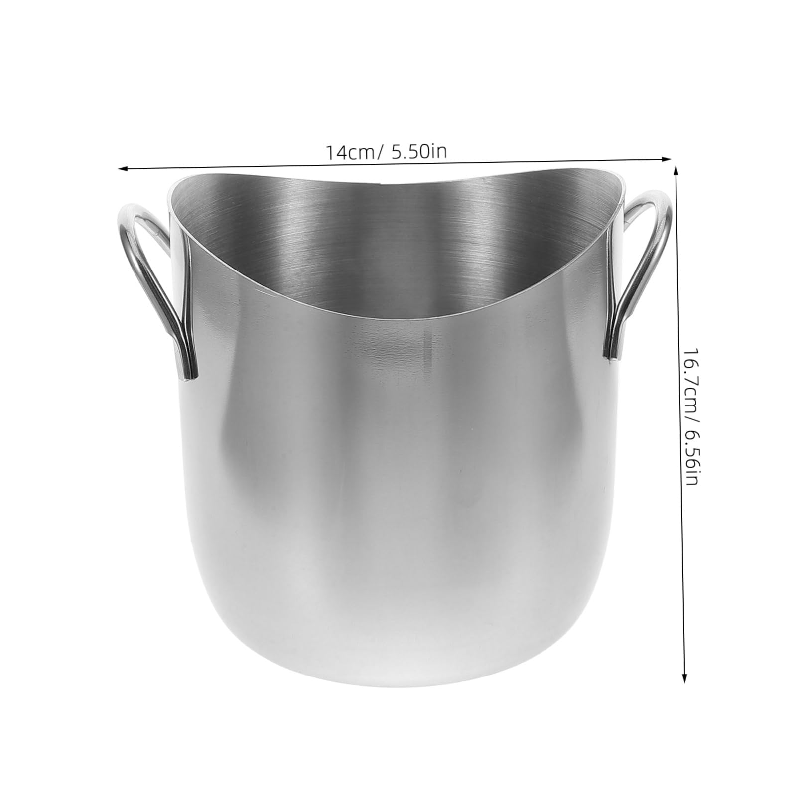 Secchiello per Ghiaccio in Acciaio Inox, Doppia Maniglia e Grande Capienza, per Bevande Fredde in Hotel o Feste