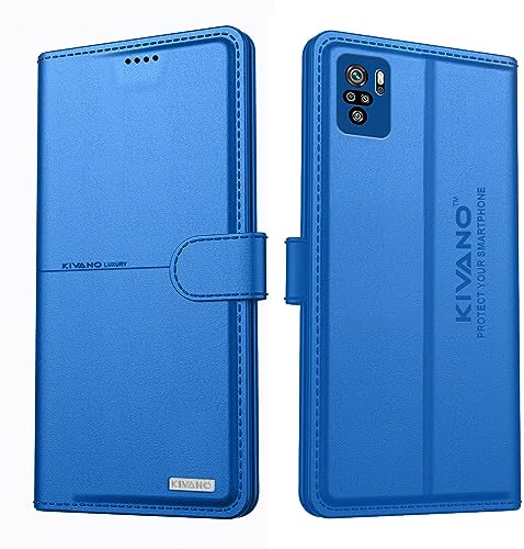 Image of KIVANO Compatible with Xiaomi Redmi Note 10 / Xiaomi Redmi Note 10s Flip Cover | Leather Finish | Inside Pockets & Inbuilt Stand | Shockproof Wallet Style Magnetic Closure Back Cover Case