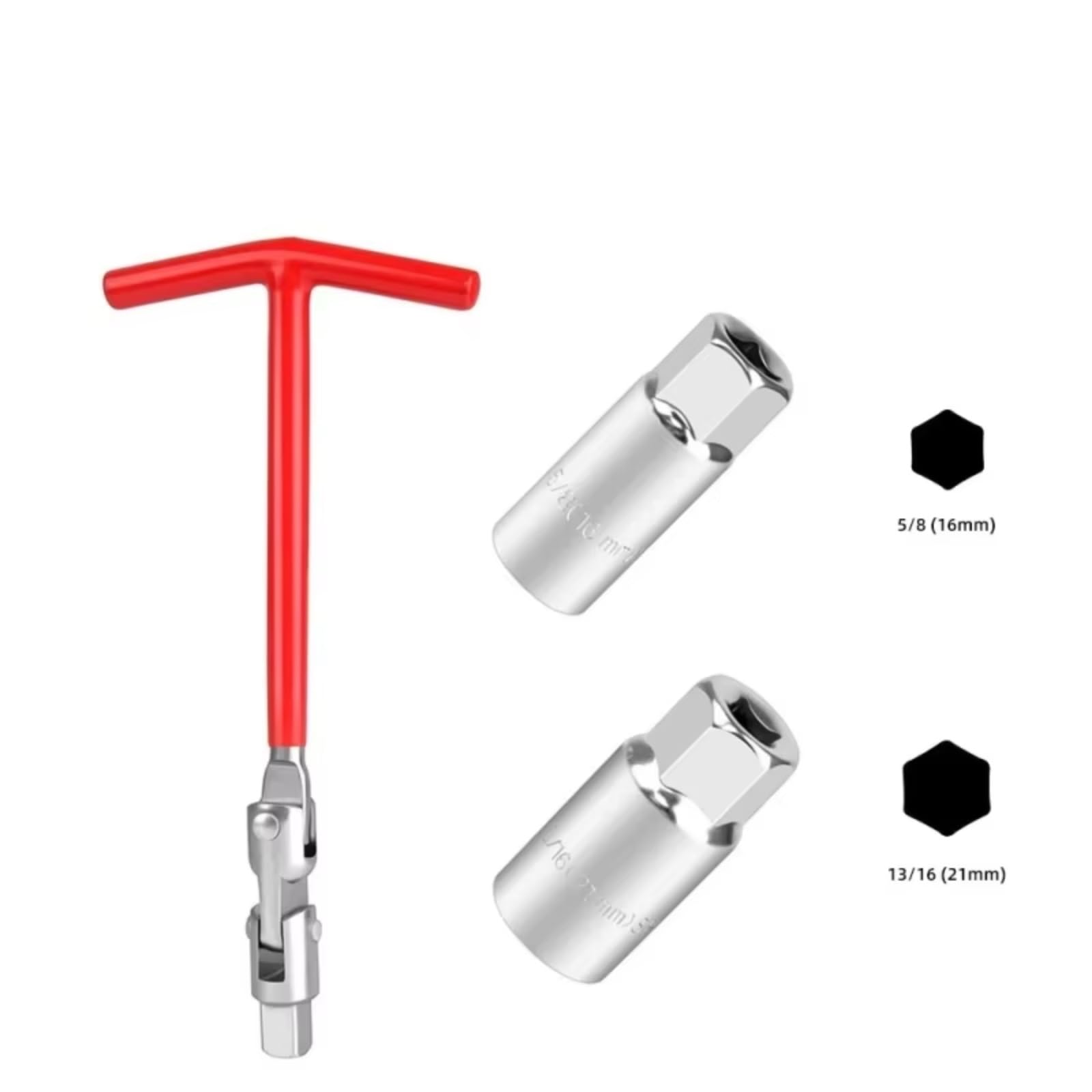 Klucz do świecy zapłonowej, 1 sztuka, zestaw narzędzi do naprawy samochodu 3 w 1, klucz nasadowy do świec zapłonowych, klucz z uchwytem T 18 mm/21 mm