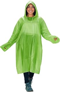 Waterproof Unisex Raincoat | Hooded Full Sleeves Outdoor Poncho for Men, Women, Boys & Girls | Disposable Poncho Raingear ... Price In India