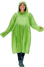 Waterproof Unisex Raincoat | Hooded Full Sleeves Outdoor Poncho for Men, Women, Boys & Girls | Disposable Poncho Raingear Travel Rainsuit Barsaati Durable PVC Rainwear for Camping, Hiking, Travelling