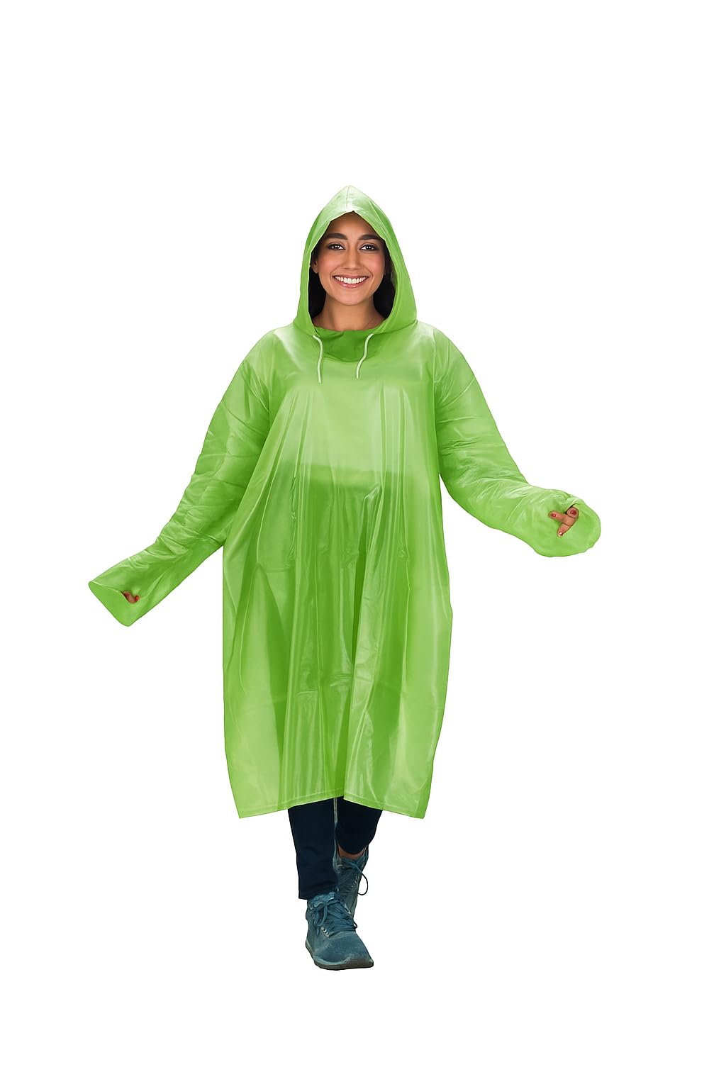 mexza Waterproof Unisex Raincoat | Hooded Full Sleeves Outdoor Poncho for Men, Women, Boys & Girls | Disposable Poncho Raingear Travel Rainsuit Barsaati Durable PVC Rainwear for Camping, Hiking, Travelling-picture-20